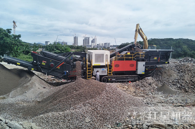 履帶移動(dòng)建筑垃圾處理現(xiàn)場(chǎng) 履帶移動(dòng)建筑垃圾處理現(xiàn)場(chǎng)