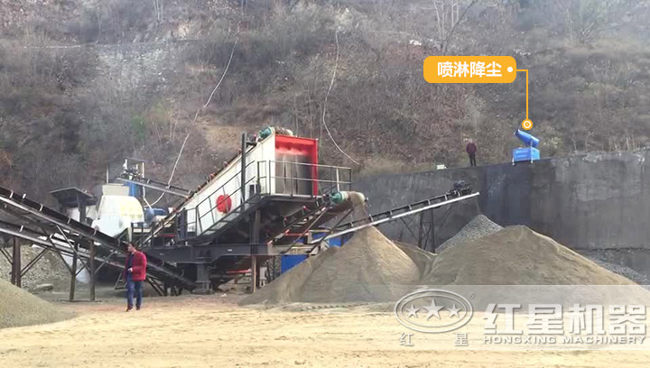 移動砂石生產設備現(xiàn)場