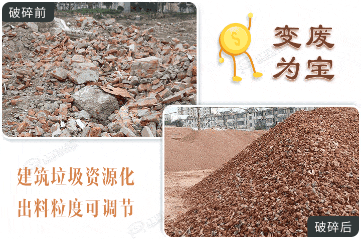 建筑垃圾破碎前后，還能運用到建筑骨料中